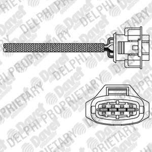 DELPHI ES20281-12B1 Oksijen Sensoru Konum 1 Opel Astra H Vectra C Zafira B A16xer Z18xe